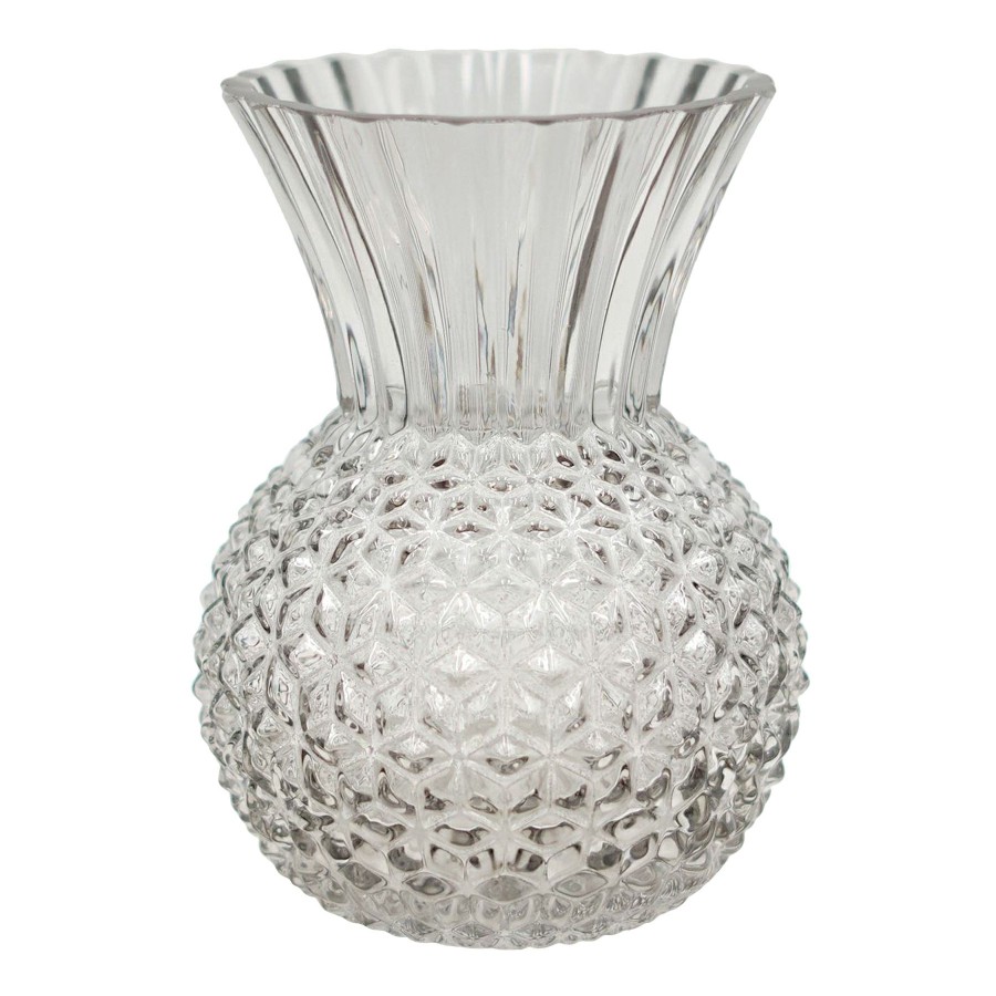 D Cor & Pillows * | Exclusive Design Grace Mitchell Grey Textured Glass Vase, 11