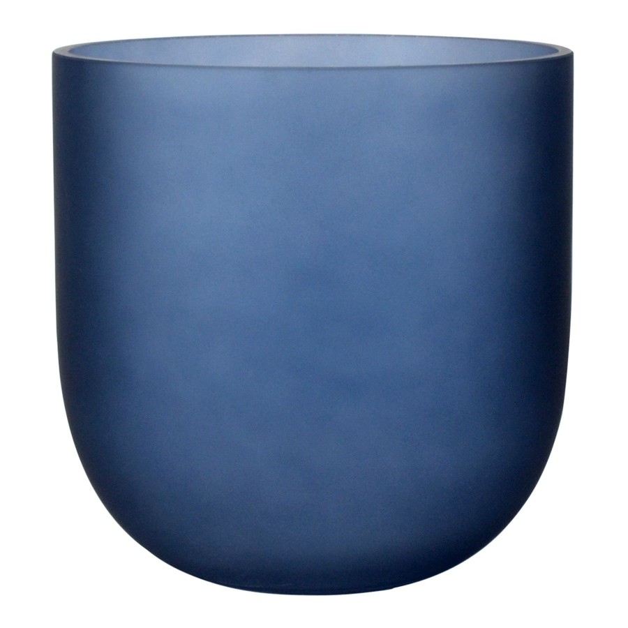 D Cor & Pillows * | Exclusive Ty Pennington Blue Glass Vase, 6