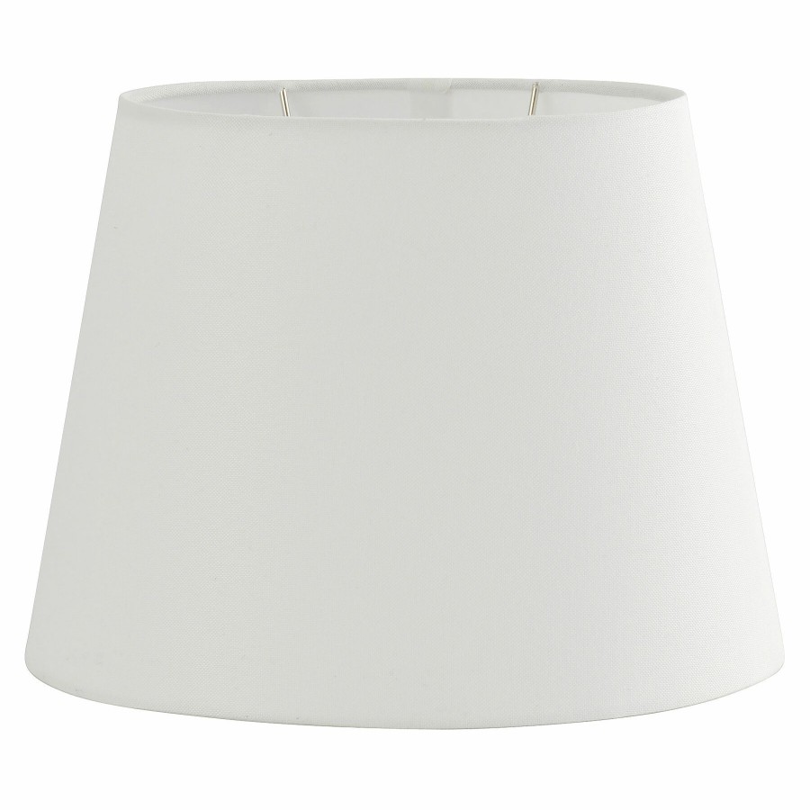 D Cor & Pillows * | Top Sellers White Oval Tapered Table Lamp Shade, 9