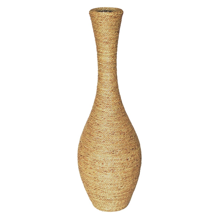 D Cor & Pillows * | Clearance Sale Natural Twist-Weave Seagrass Vase, 36