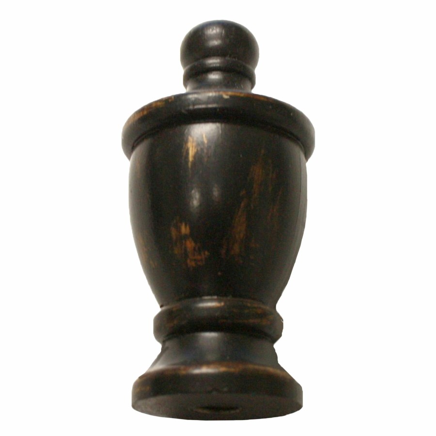 D Cor & Pillows * | Bargain Sale Black Antique Urn Finial