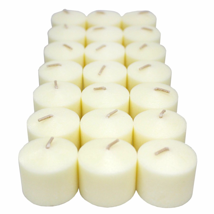 D Cor & Pillows * | Outlet Sale 21-Count Ivory Unscented Votive Candles