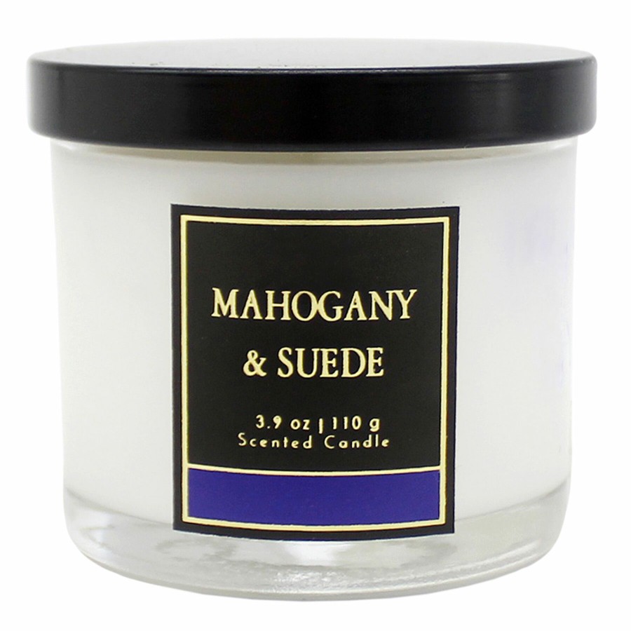 D Cor & Pillows * | Exclusive Mahogany Suede Scented Jar Candle, 3.9Oz