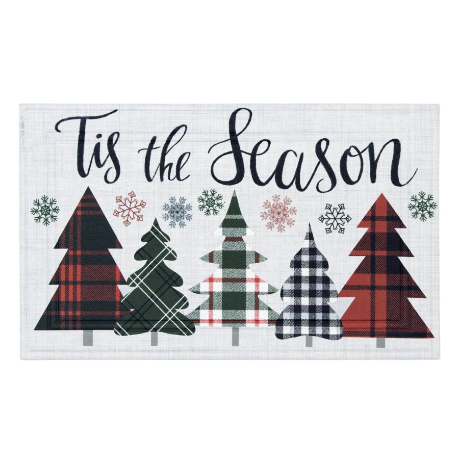 Rugs & Curtains * | Exclusive Tis The Season Plaid Trees Selma Mat, 18 30