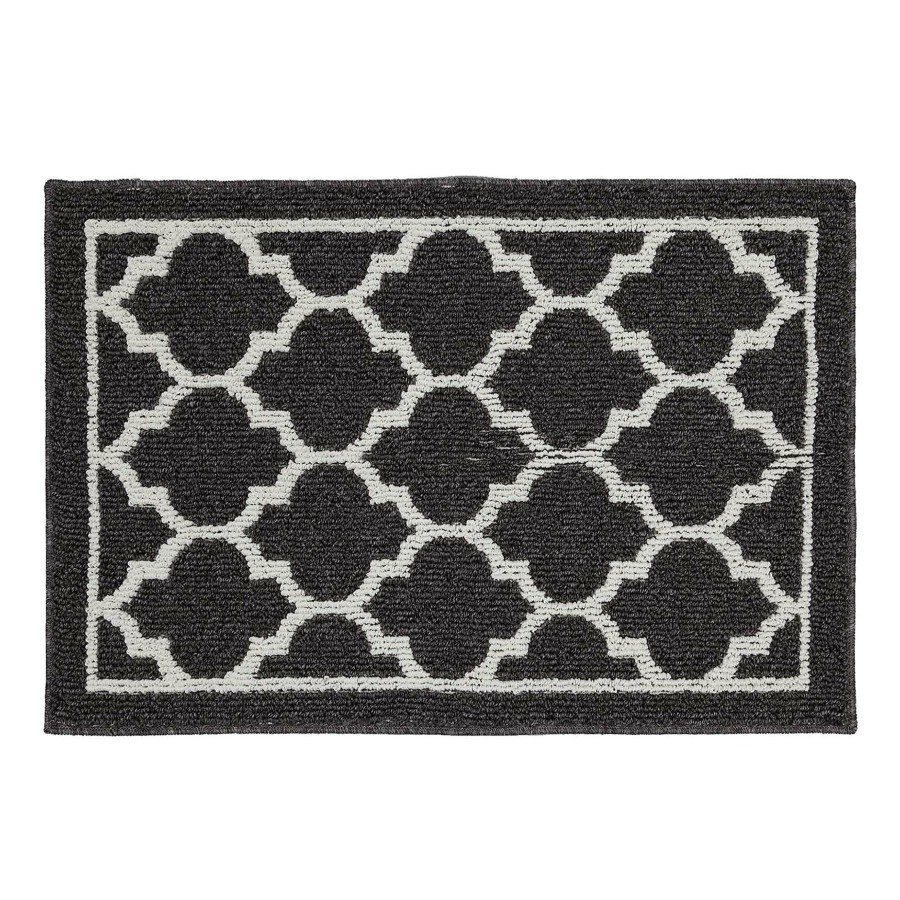 Rugs & Curtains * | Clearance Sale Grey & White Geometric Accent Rug, 20 30