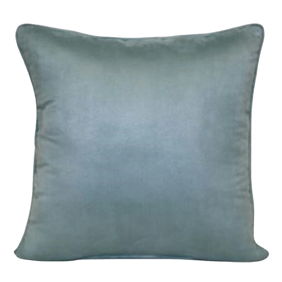 Pillows * | Bargain Sale Aqua Suede Throw Pillow, 18