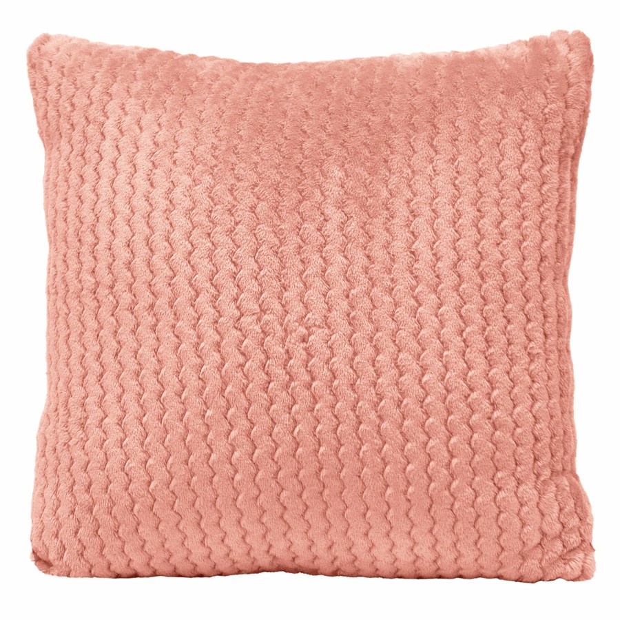 Pillows * | Reliable Quality Shawn Coral Jacquard Plush Pillow, 24