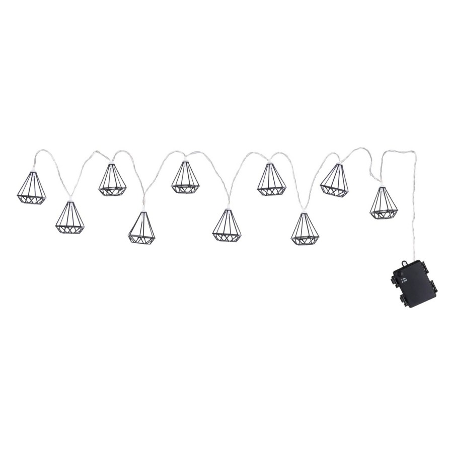 D Cor & Pillows * | Attractive 10-Count Black Metal String Light Set