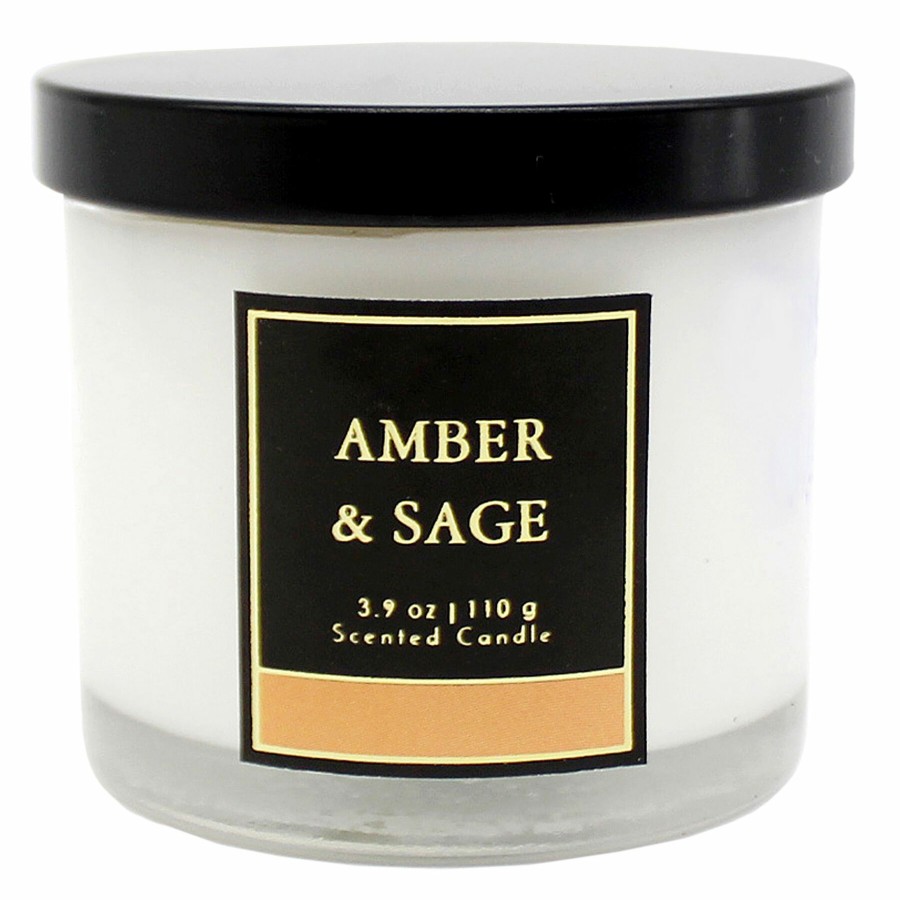 D Cor & Pillows * | Premium Amber Sage Scented Jar Candle, 3.9Oz