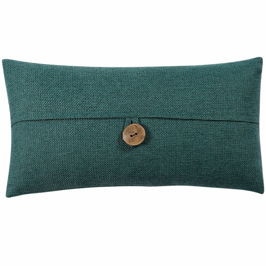 Pillows * | Exclusive Clayton Teal Coconut Button Throw Pillow, 13 24