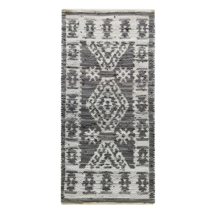 Rugs & Curtains * | Attractive Boho Grey Tribal Chindi Accent Rug, 2 4