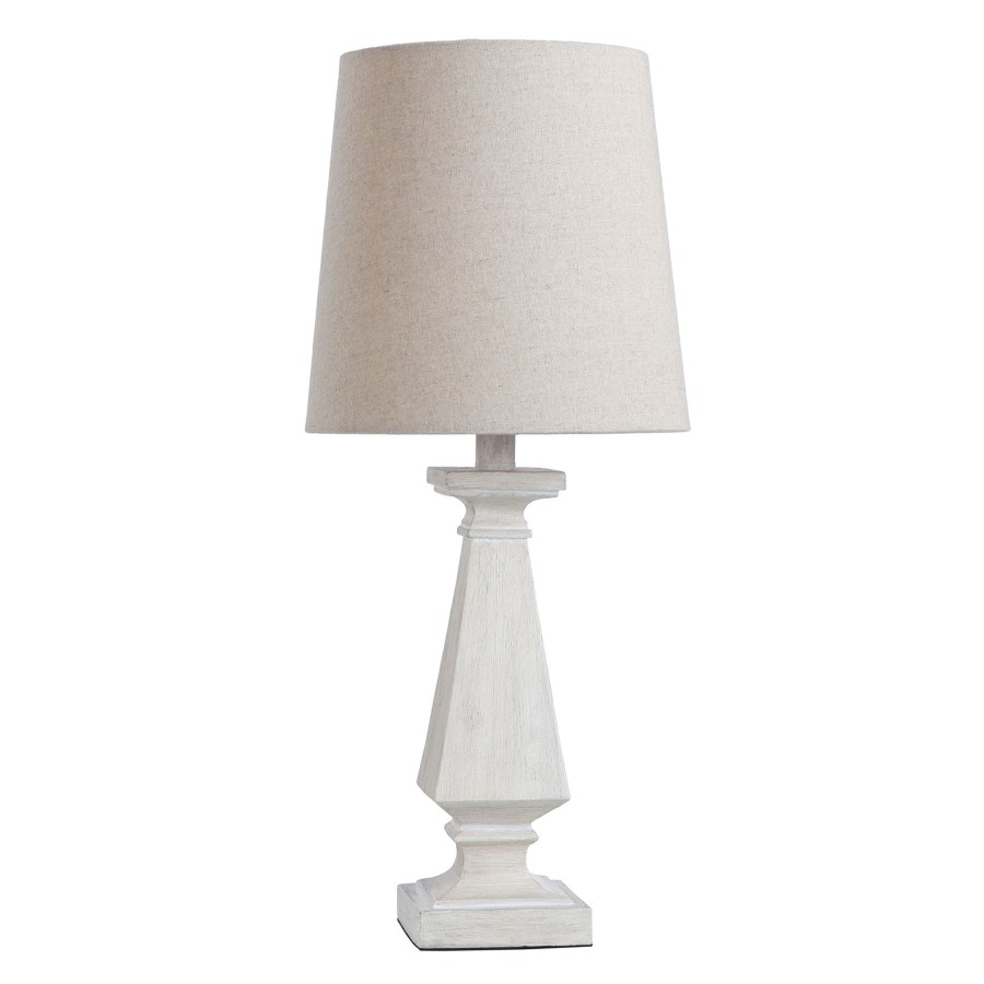 D Cor & Pillows * | Top Sellers White Accent Lamp With Shade, 22.5