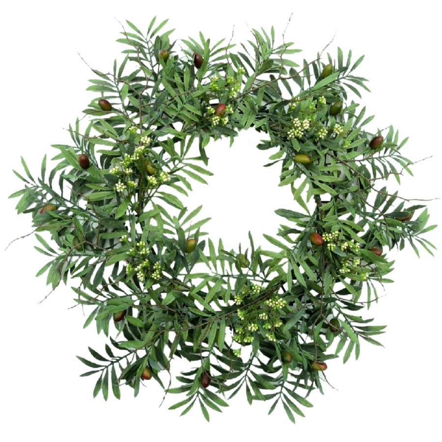 D Cor & Pillows * | Discount Sale Olive Hill Wreath, 30