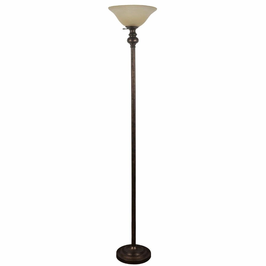 D Cor & Pillows * | Best Sellers Bronze Torchiere Metal Floor Uplight, 71