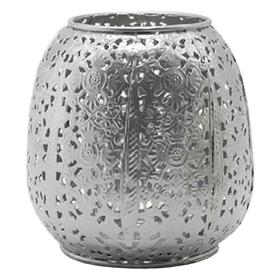 D Cor & Pillows * | Discount Sale Silver Metal Punch Lantern, 5