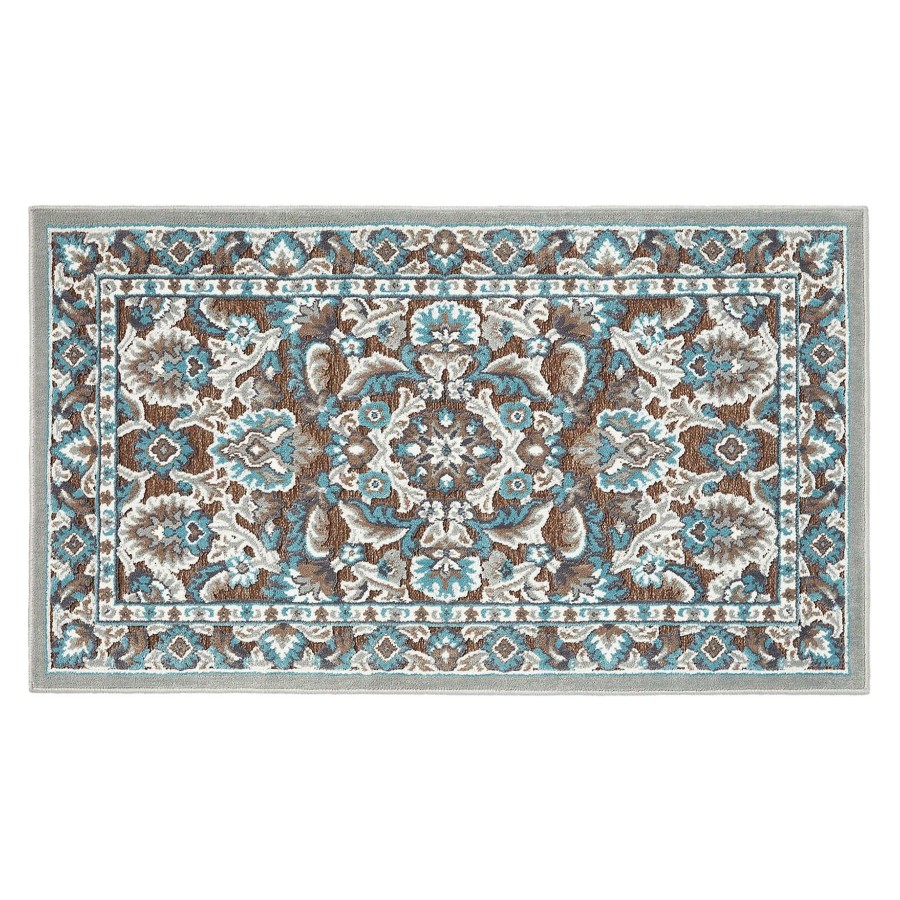 Rugs & Curtains * | Reliable Quality Arrington Olive & Grey Floral High & Low Accent Rug, 2 4