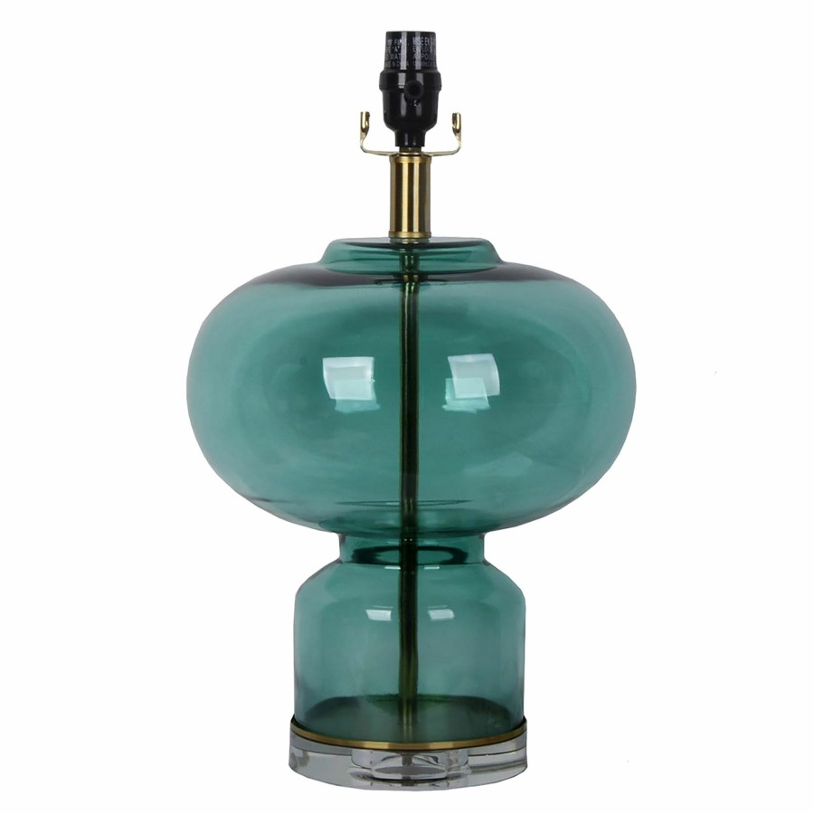 D Cor & Pillows * | Exclusive Tracey Boyd Green Shaped Glass Accent Lamp, 17