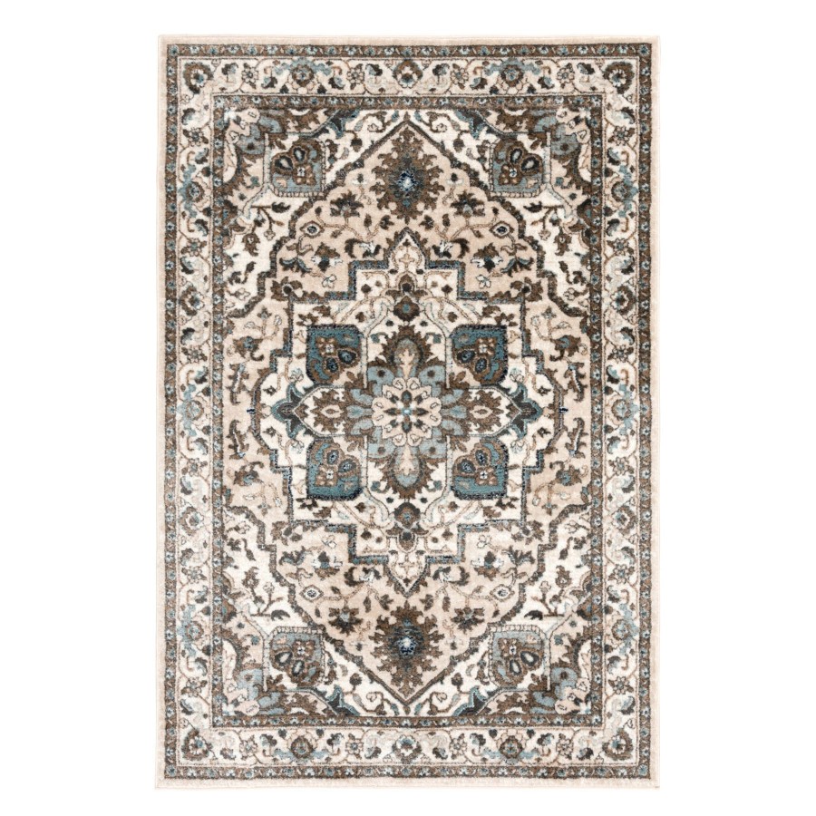 Rugs & Curtains * | Original (D428) Ridley Floral Blue Woven Area Rug, 5 7