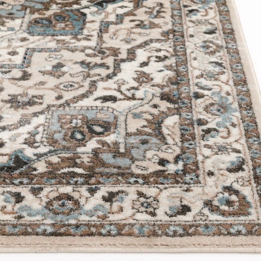 Rugs & Curtains * | Original (D428) Ridley Floral Blue Woven Area Rug, 5 7