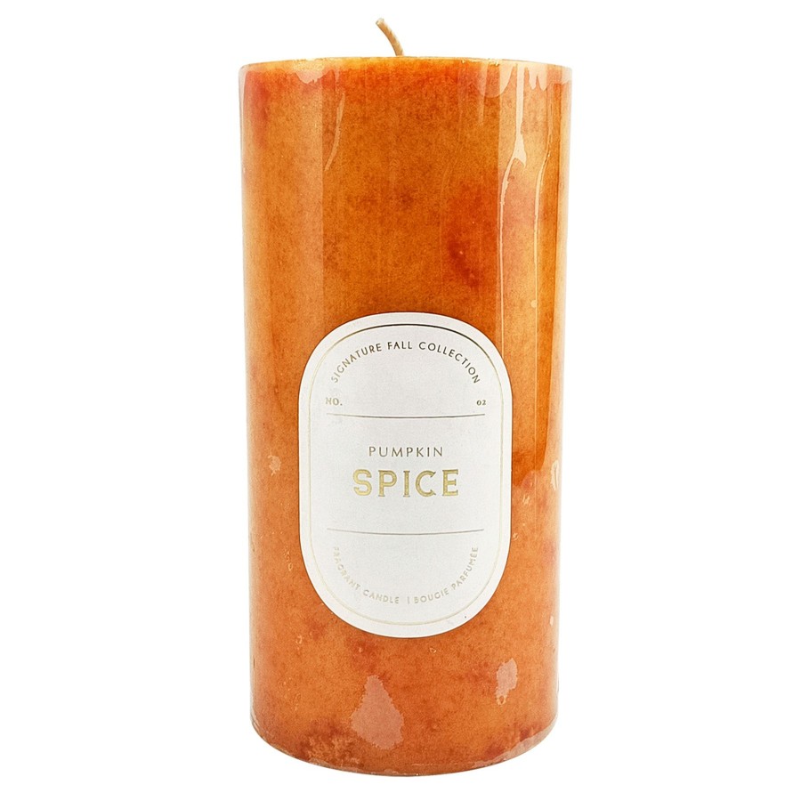 D Cor & Pillows * | Cheap Online Pumpkin Spice Scented Pillar Candle, 6