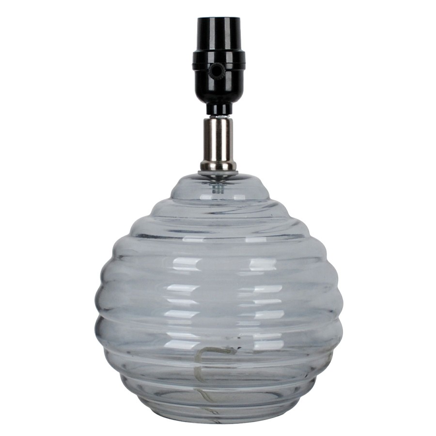 D Cor & Pillows * | Flash Sale Ribbed Glass Mini Accent Lamp, 11.5