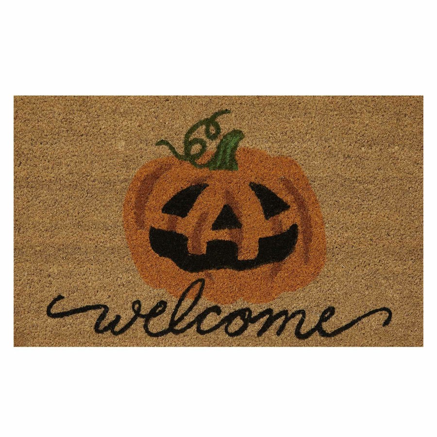 Rugs & Curtains * | Exclusive Welcome Jack-O'-Lantern Coir Mat, 18 30