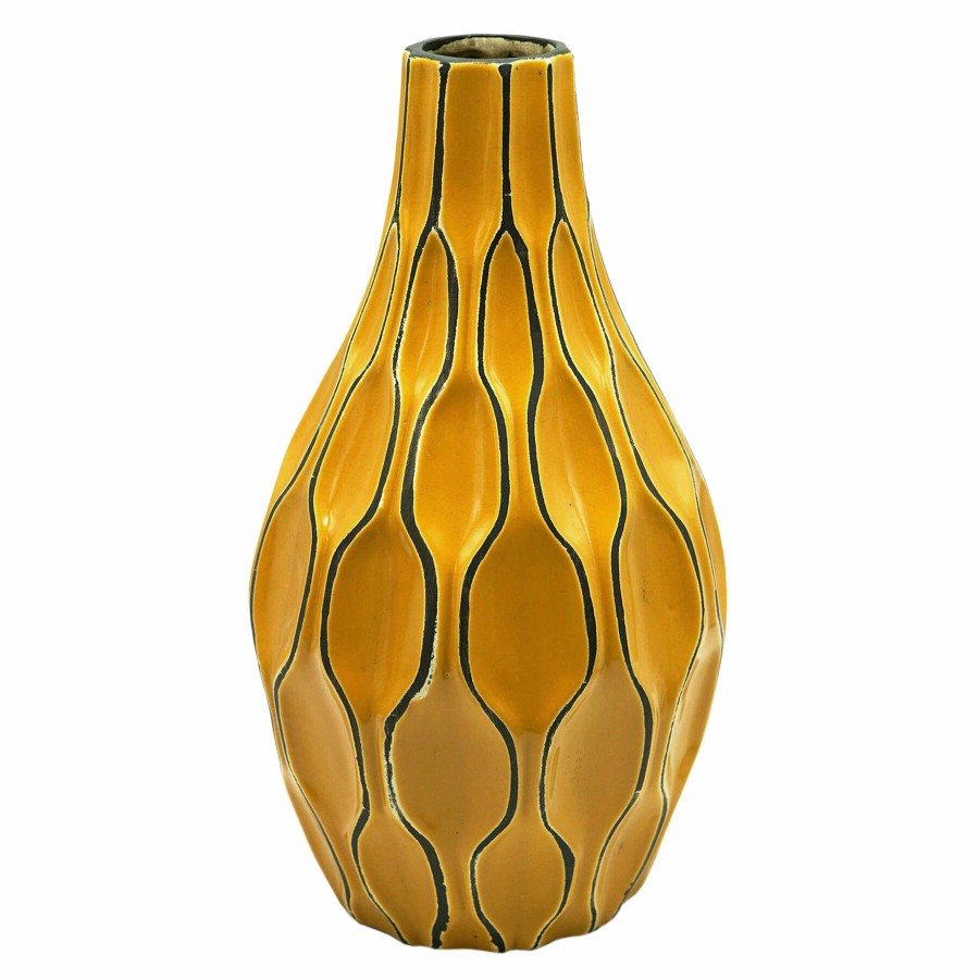 D Cor & Pillows * | Best Sellers Katherine Yellow Vase, 12