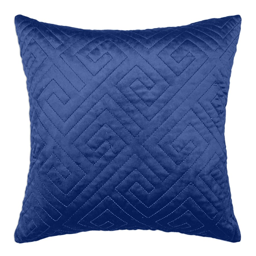 Pillows * | Outlet Sale Laila Ali Kellen Navy Quilted Throw Pillow, 18