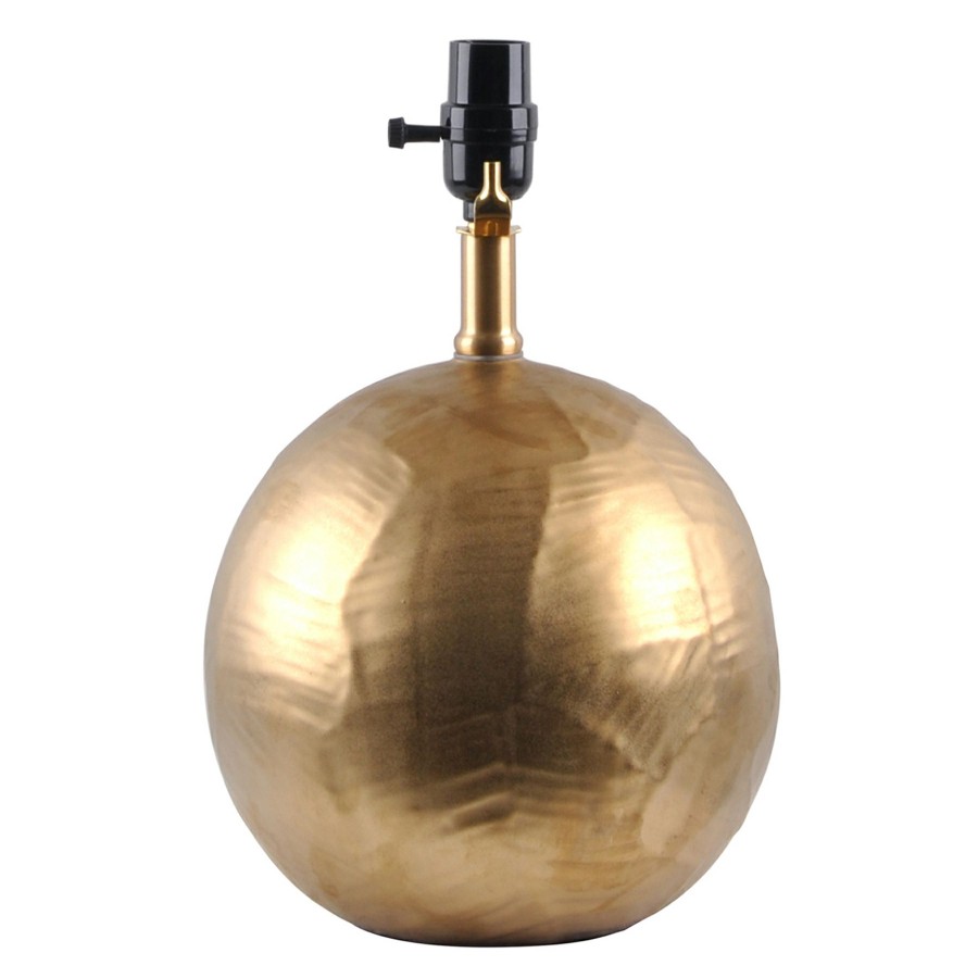 D Cor & Pillows * | Exquisite Gifts Grace Mitchell Textured Gold Round Accent Lamp, 13.5