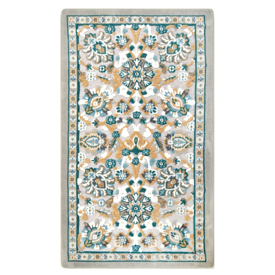 Rugs & Curtains * | Bargain Sale Arrington Light Blue Traditional Border Accent Rug, 26 45