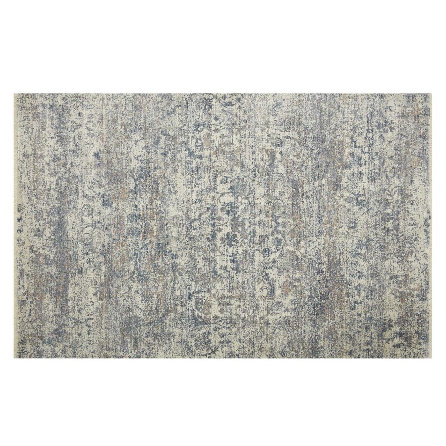 Rugs & Curtains * | Best Sellers (A476) Honeybloom Blue Abstract Area Rug, 5 7