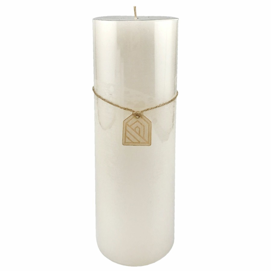 D Cor & Pillows * | Attractive Ivory Unscented Pillar Candle, 11