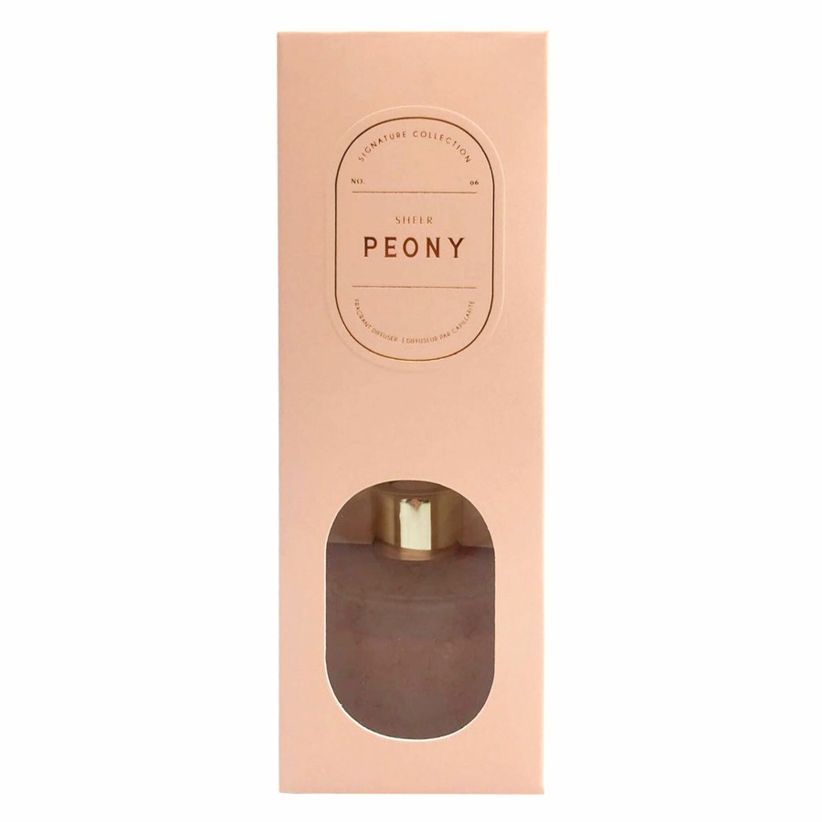 D Cor & Pillows * | Top Sellers Sheer Peony Scented Reed Diffuser, 90Ml