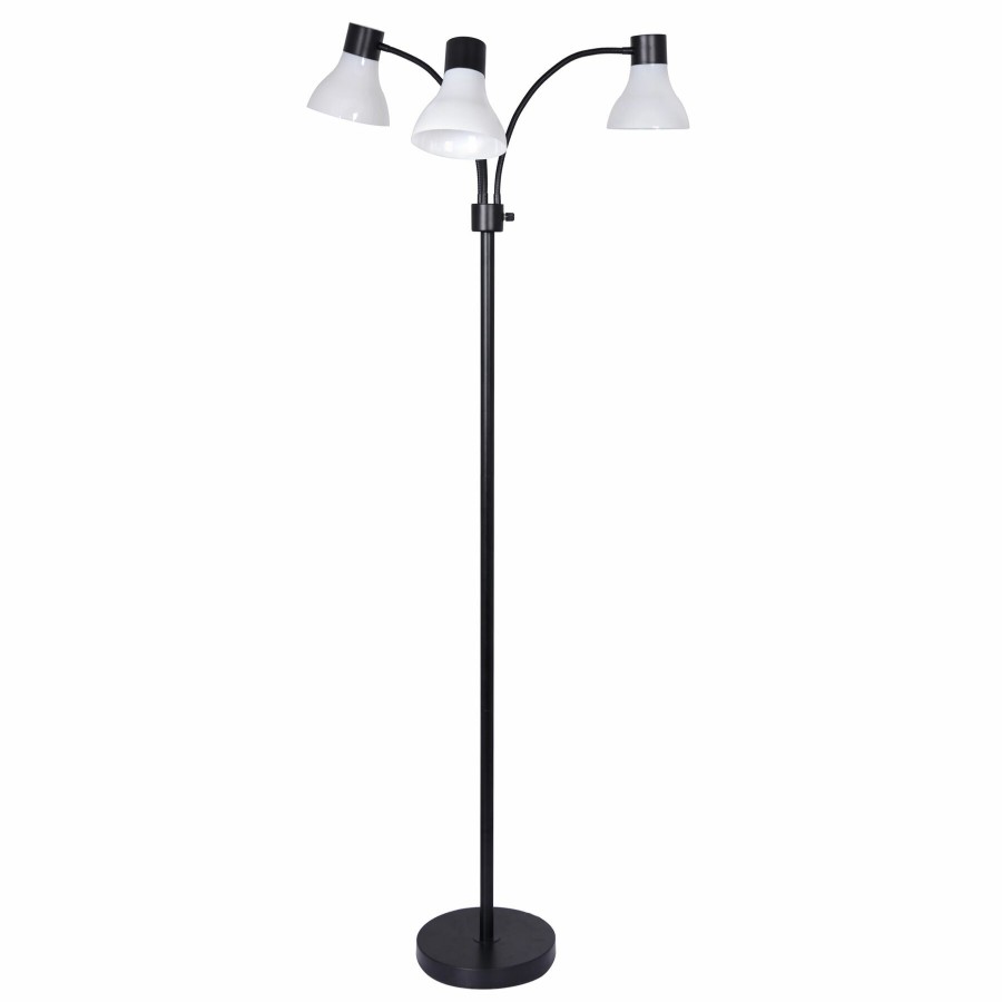 D Cor & Pillows * | Exclusive Black 3-Light Metal Floor Lamp, 65