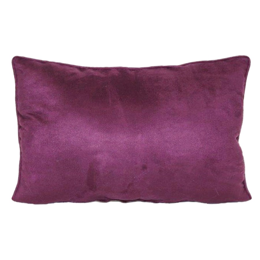 Pillows * | Exclusive Design Purple Heavy Suede Throw Pillow, 14 20