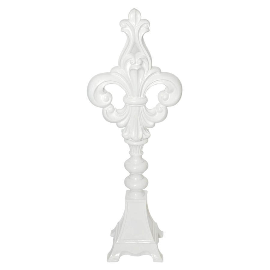 D Cor & Pillows * | Closeout Sale White Finial Decor, 36.5