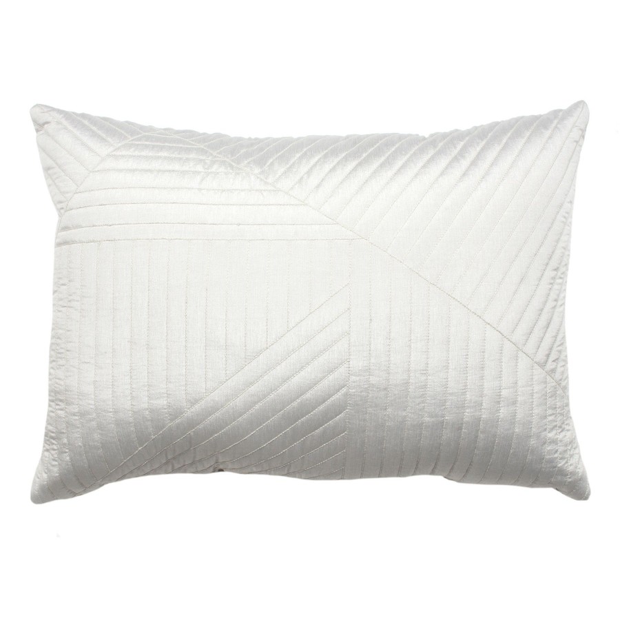 Pillows * | Outlet Sale Laila Ali Light Grey Quilted Throw Pillow, 14X20