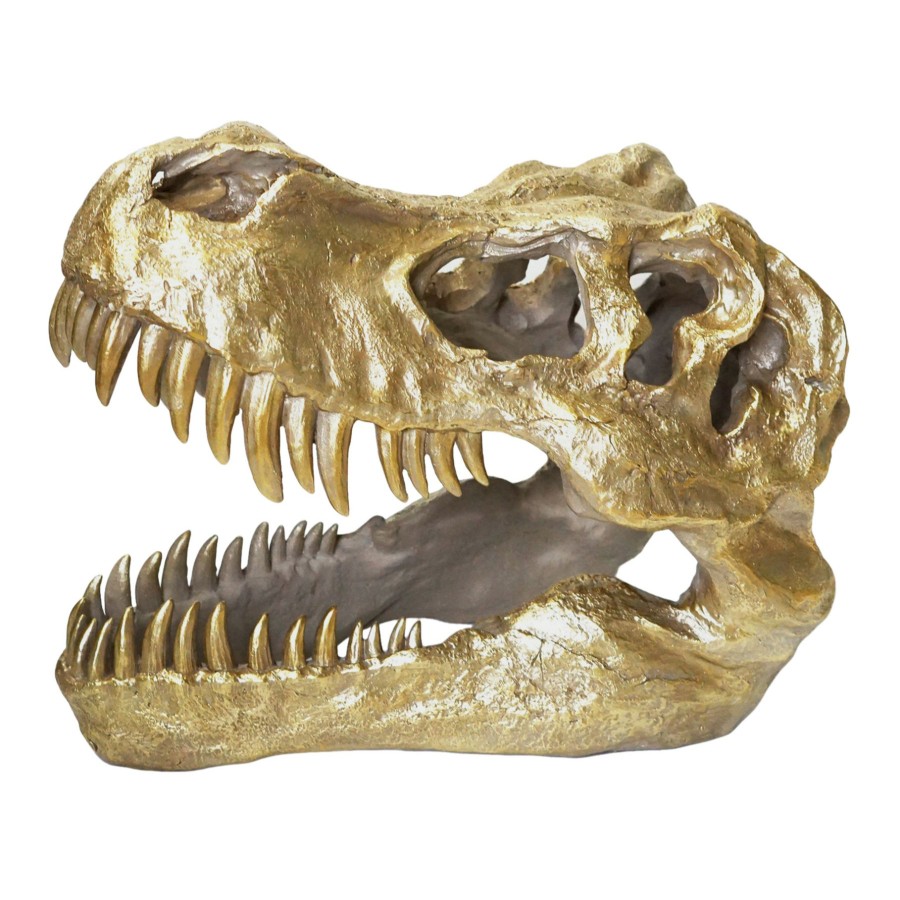 D Cor & Pillows * | Best Sellers Gold Dinosaur Fossil Figurine, 14