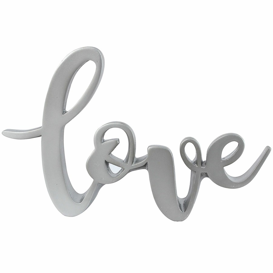 D Cor & Pillows * | Discount Sale Love Cutout Table Sign, 9 6