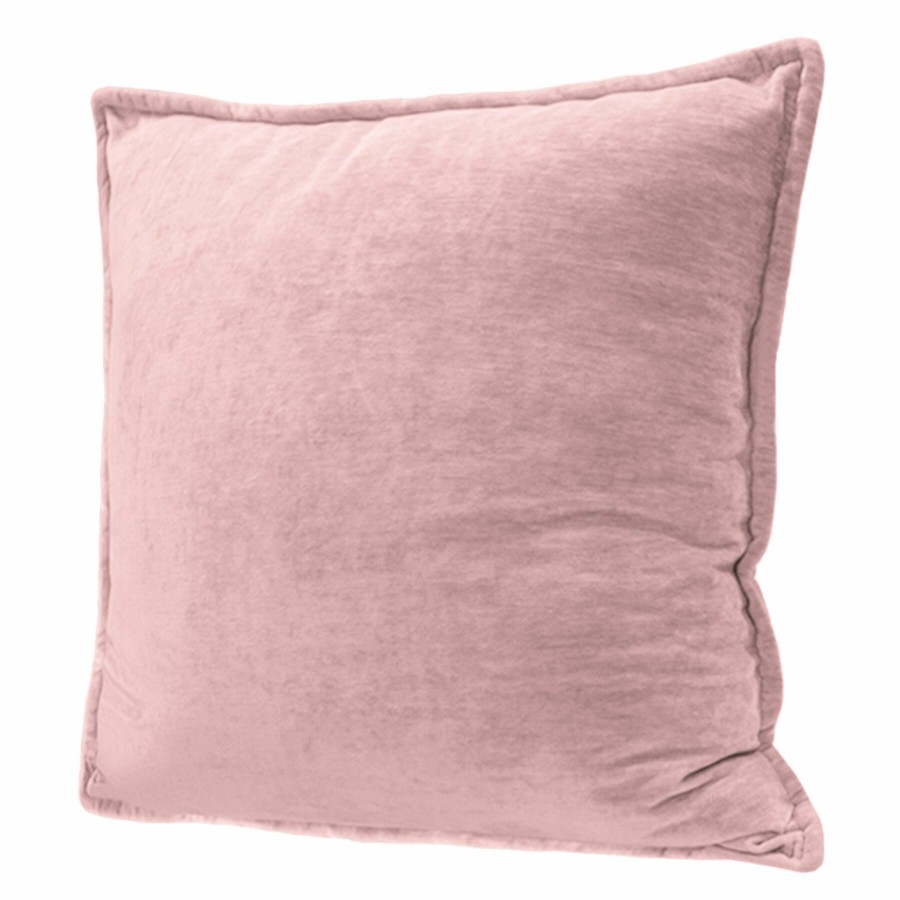 Pillows * | Best Sellers Maya Blush Pink Chenille Velvet Throw Pillow, 24