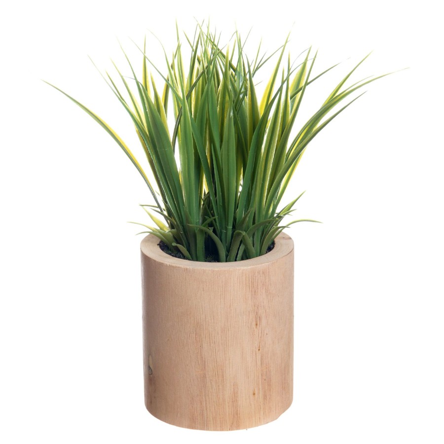 D Cor & Pillows * | Cheap Online 9In Grass Wood Pot