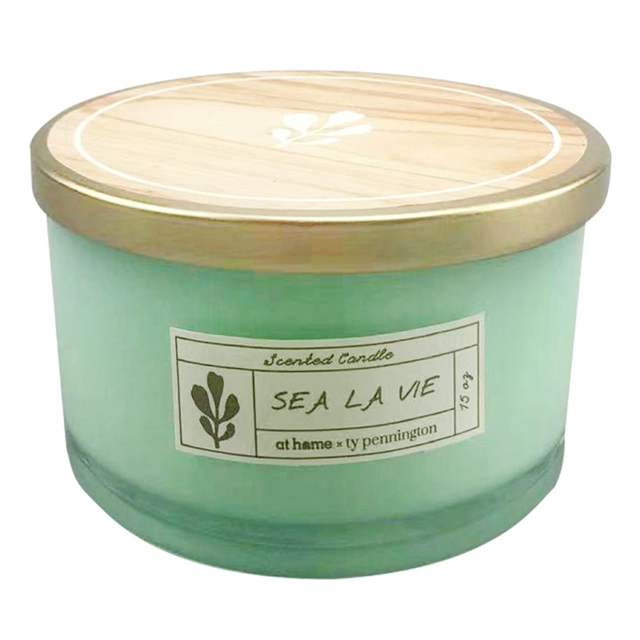 D Cor & Pillows * | Sale Ty Pennington 3-Wick Sea Lavie Scented Candle, 15Oz