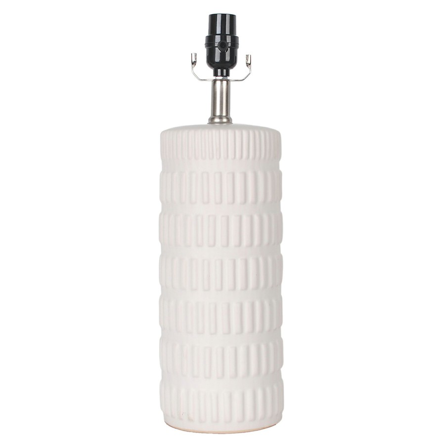 D Cor & Pillows * | Attractive Tracey Boyd Matte White Ceramic Accent Lamp, 18