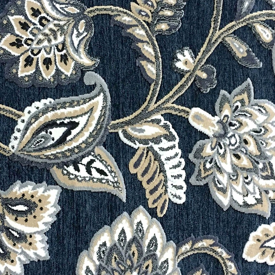 Rugs & Curtains * | Low Price Arrington Navy Floral High & Low Accent Rug, 2 4