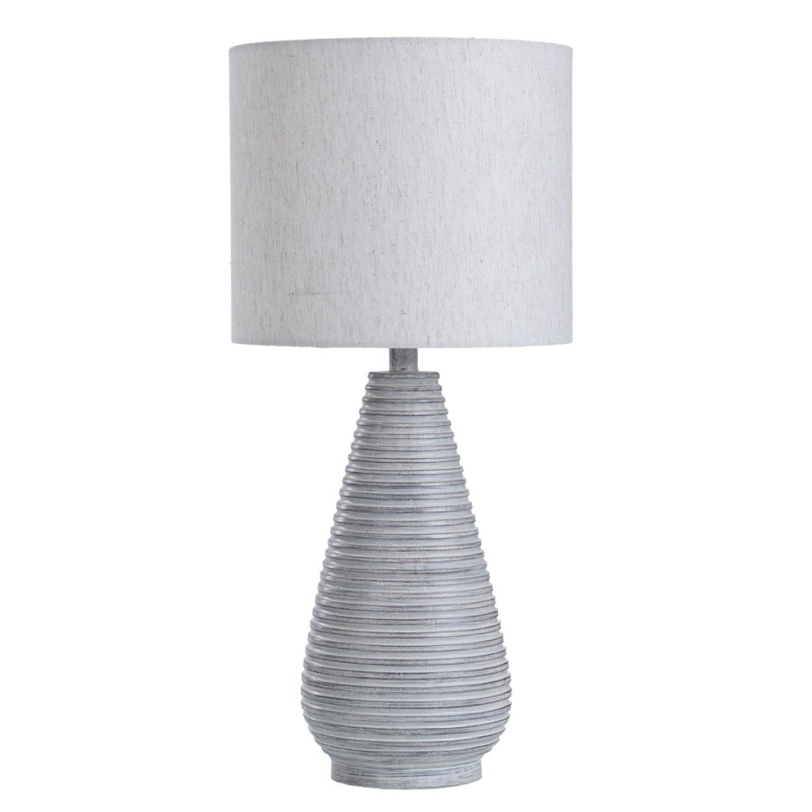 D Cor & Pillows * | Discount Sale Grey Lamp With Shade, 26