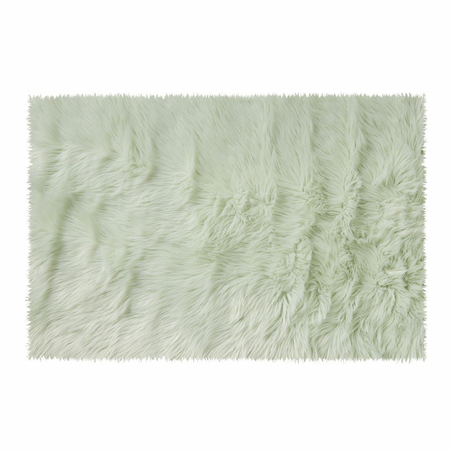 Rugs & Curtains * | Premium Aspen Mint Faux Fur Accent Rug, 2 3