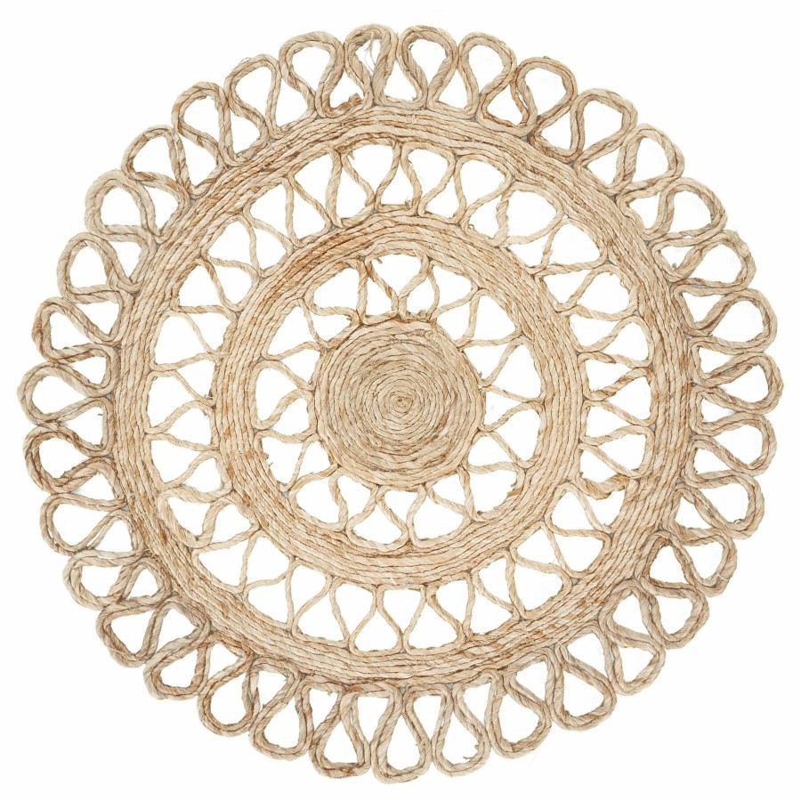 Rugs & Curtains * | Exquisite Gifts Natural Jute Round Accent Rug, 38