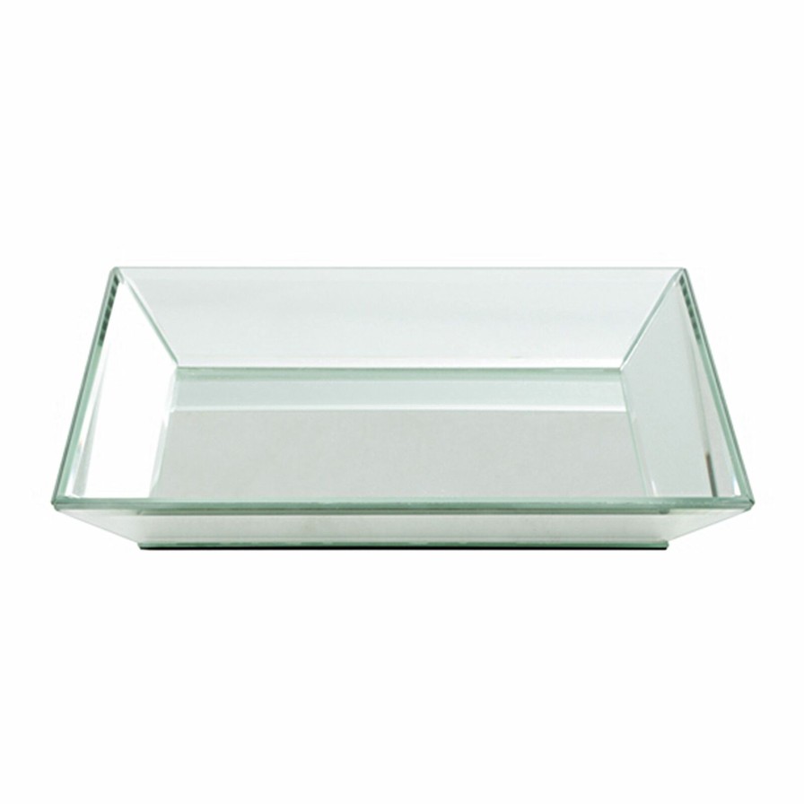 D Cor & Pillows * | Attractive Glass Mirror Tray, 12 9