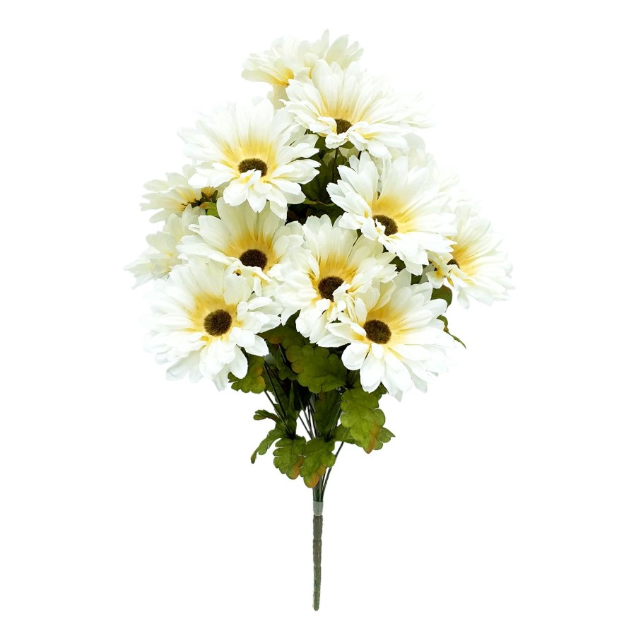 D Cor & Pillows * | Attractive White Gerber Daisy Bush, 24