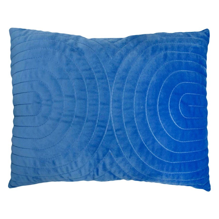 Pillows * | Cheap Online Blue Sound Waves Oblong Throw Pillow, 14 20